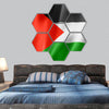 Palestine flag hexagonal canvas wall art