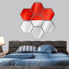 Indonesia flag hexagonal canvas wall art