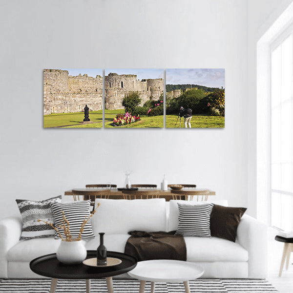Beaumaris Castle, a popular tourist destination panoramic canvas wall art