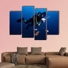 Spear fisherman with spear gun Multi panel canvas wall art