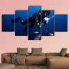 Spear fisherman with spear gun Multi panel canvas wall art