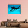 Diver near sand bottom, Cuba Multi panel canvas wall art