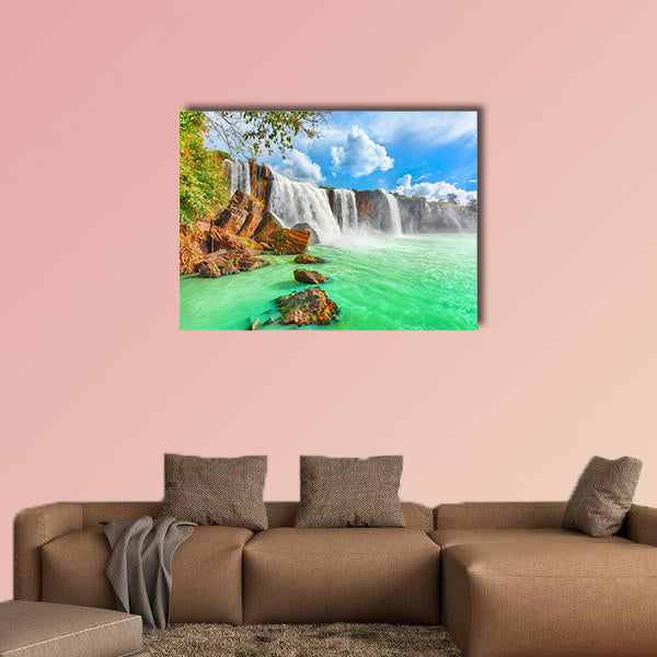 Beautiful Dry Nur waterfall in Vietnam multi panel canvas wall art