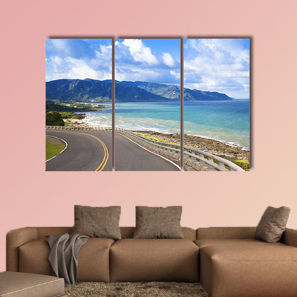 Coastline of kenting national park in Taiwan multi panel canvas wall art