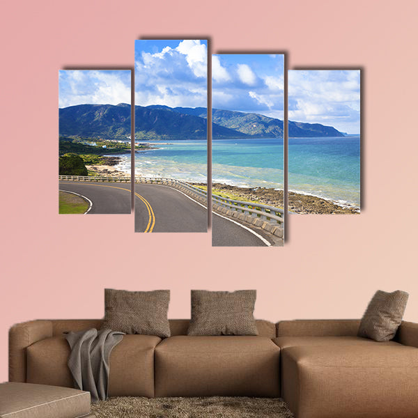 Coastline of kenting national park in Taiwan multi panel canvas wall art