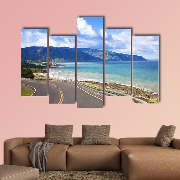 Coastline of kenting national park in Taiwan multi panel canvas wall art