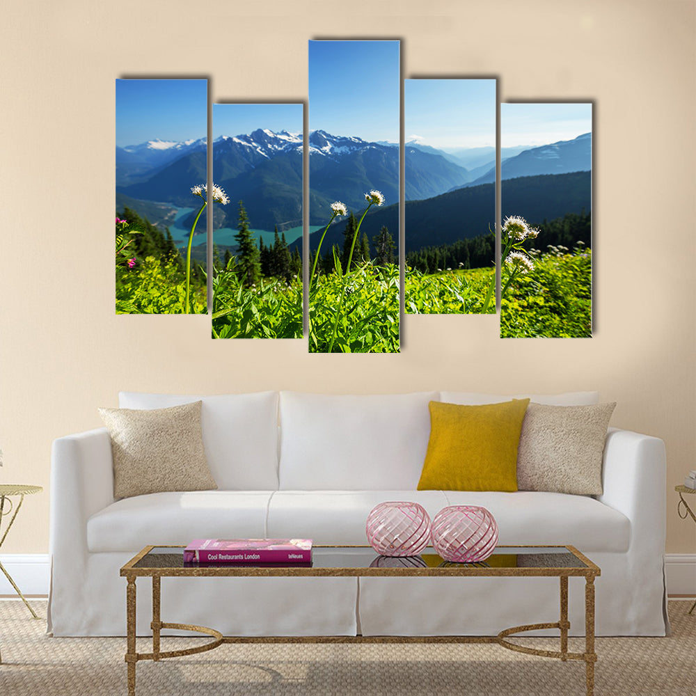 The Diablo Lake, Washington Multi Panel Canvas Wall Art