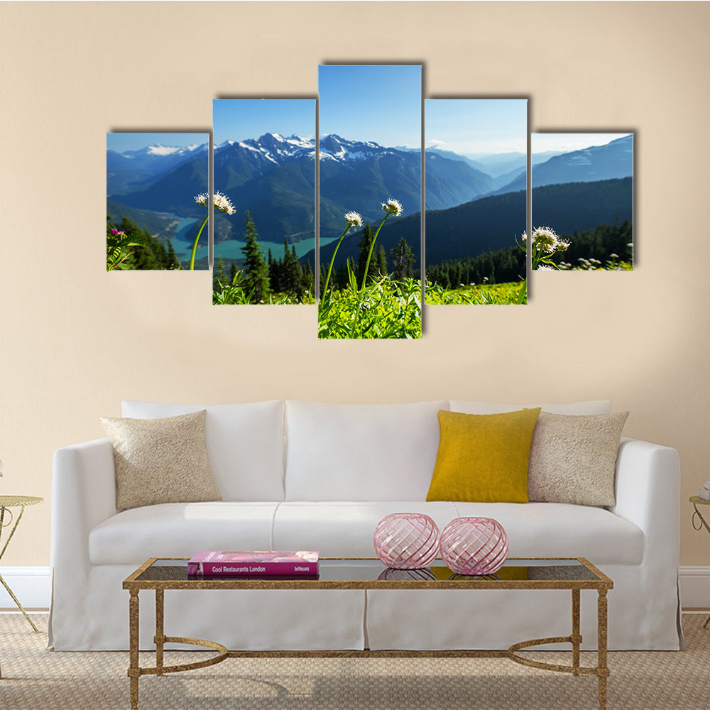The Diablo Lake, Washington Multi Panel Canvas Wall Art