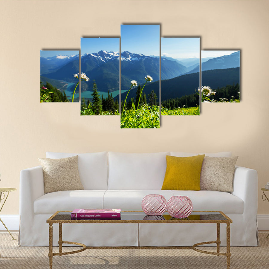 The Diablo Lake, Washington Multi Panel Canvas Wall Art