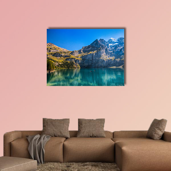 The Oeschinen mountain Lake OT Oeschinensee in Kandersteg, Switzerland Multi panel canvas wall art