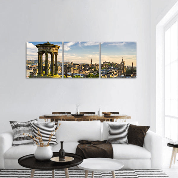 Beautiful view of the city of Edinburgh panoramic canvas wall art