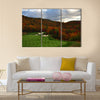 Golf course nestled in the North Carolina mountains in the Fall Multi Panel Canvas Wall Art