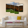 Golf course nestled in the North Carolina mountains in the Fall Multi Panel Canvas Wall Art