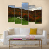 Golf course nestled in the North Carolina mountains in the Fall Multi Panel Canvas Wall Art