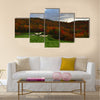 Golf course nestled in the North Carolina mountains in the Fall Multi Panel Canvas Wall Art