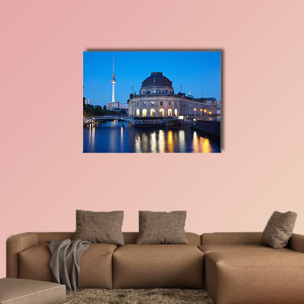 Museum Island on Spree River, Tv Tower view, Berlin multi panel canvas wall art
