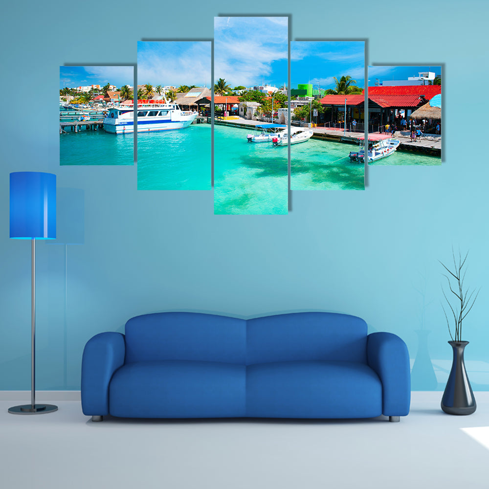 The Mexico Isla Mujeres,Cancun Multi Panel canvas wall art
