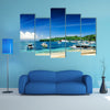 The tropical beach, Padangbai, Bali, Indonesia multi panel canvas wall art