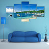 The tropical beach, Padangbai, Bali, Indonesia multi panel canvas wall art