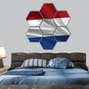 Waving flag of the Netherlands hexagonal canvas wall art