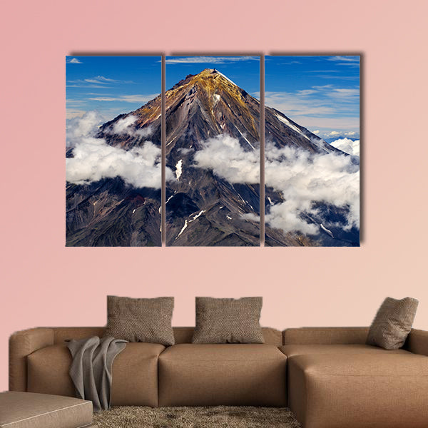 Koryaksky volcano on the Kamchatka Peninsula, Russia multi panel canvas wall art