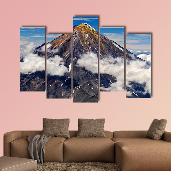 Koryaksky volcano on the Kamchatka Peninsula, Russia multi panel canvas wall art