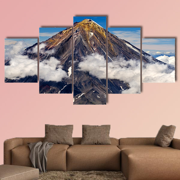 Koryaksky volcano on the Kamchatka Peninsula, Russia multi panel canvas wall art