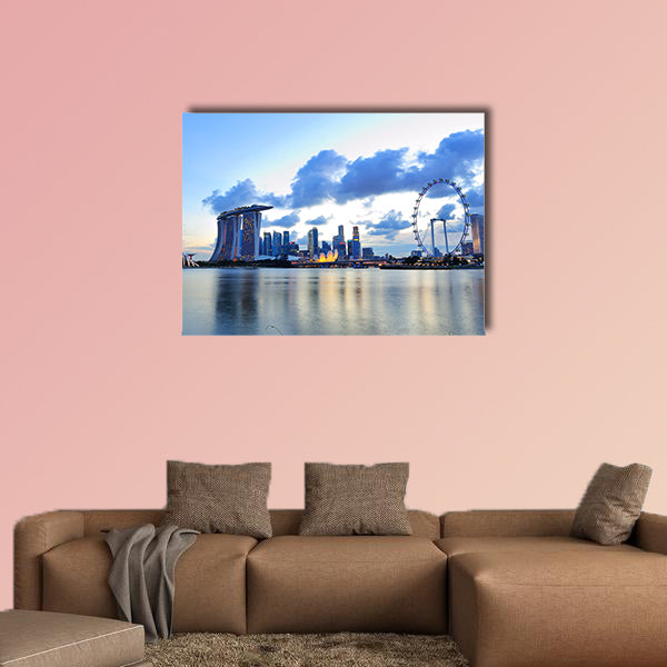 City skyline of Marina Bay Singapore multi panel canvas wall art