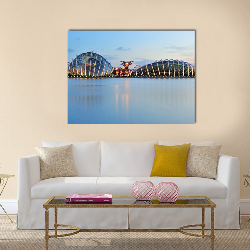 The two newly constructed domes and super trees of Gardens by the Bay Singapore Multi panel canvas wall art