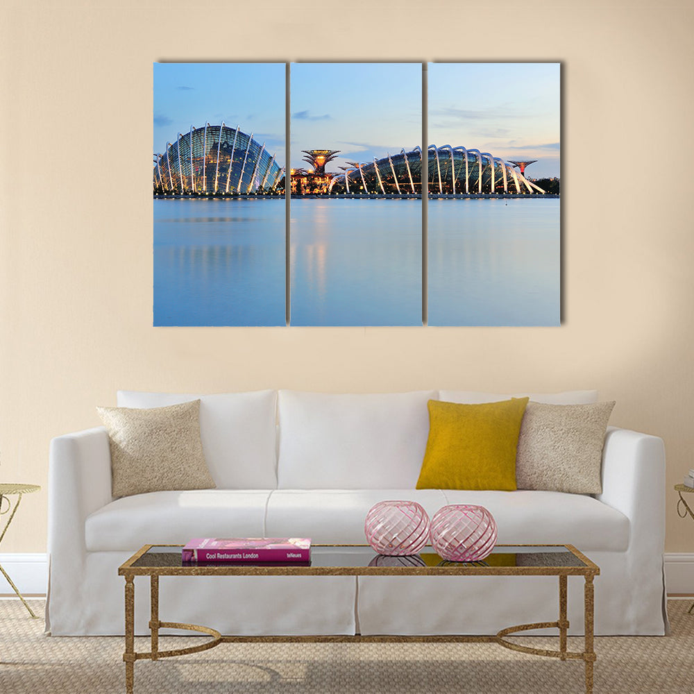 The two newly constructed domes and super trees of Gardens by the Bay Singapore Multi panel canvas wall art