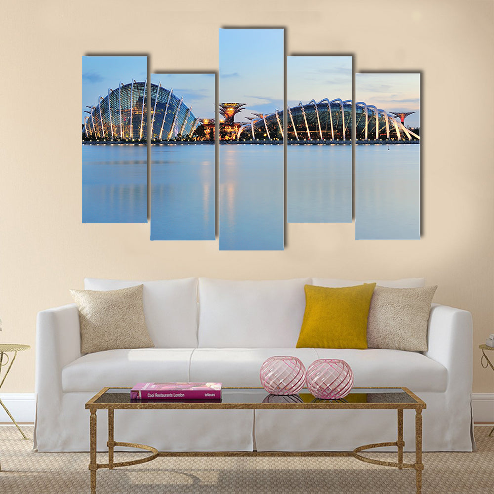 The two newly constructed domes and super trees of Gardens by the Bay Singapore Multi panel canvas wall art