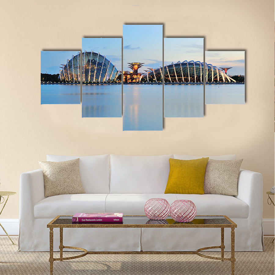 The two newly constructed domes and super trees of Gardens by the Bay Singapore Multi panel canvas wall art