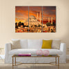 Hagia Sophia in Istanbul at dusk Multi panel canvas wall art