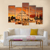 Hagia Sophia in Istanbul at dusk Multi panel canvas wall art