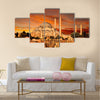 Hagia Sophia in Istanbul at dusk Multi panel canvas wall art