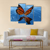 The beautiful butterfly with wings Multi Panel Canvas Wall Art