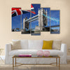 Tower Bridge with flag of England, London Multi panel canvas wall art