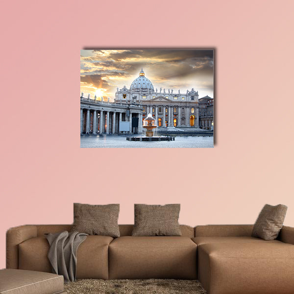 Basilica di San Pietro, Vatican, Rome, Italy multi panel canvas wall art