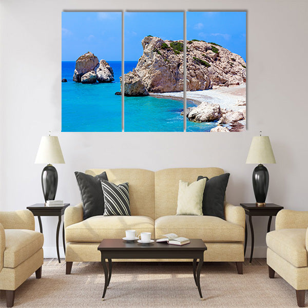 Rocks of Aphrodite, bithplace of goddess of love Multi Panel Canvas Wall Art
