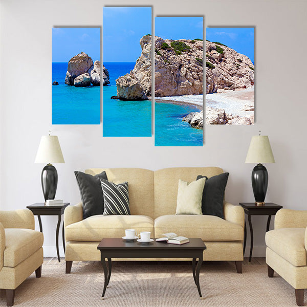 Rocks of Aphrodite, bithplace of goddess of love Multi Panel Canvas Wall Art