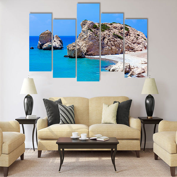 Rocks of Aphrodite, bithplace of goddess of love Multi Panel Canvas Wall Art