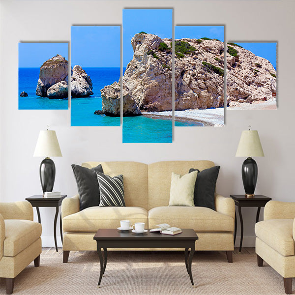 Rocks of Aphrodite, bithplace of goddess of love Multi Panel Canvas Wall Art