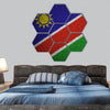 Namibia flag hexagonal canvas wall art