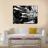 Black motorcycle Multi panel canvas wall art