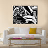 New Black motorcycle Multi panel canvas wall art