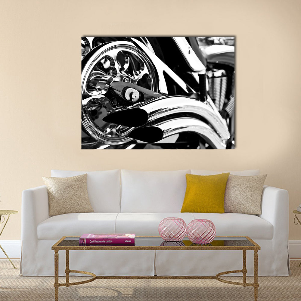 New Black motorcycle Multi panel canvas wall art
