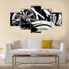 New Black motorcycle Multi panel canvas wall art