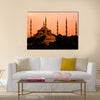 The Blue Mosque, Istanbul, Turkey Multi panel canvas wall art