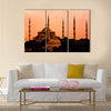 The Blue Mosque, Istanbul, Turkey Multi panel canvas wall art