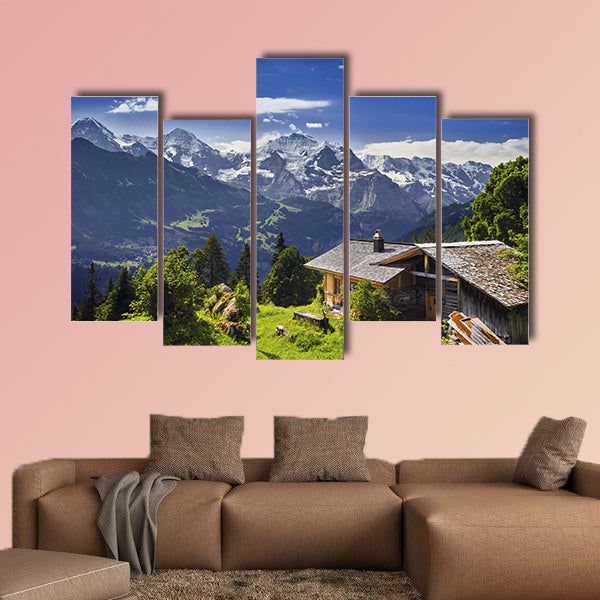 Heidi land multi panel canvas wall art
